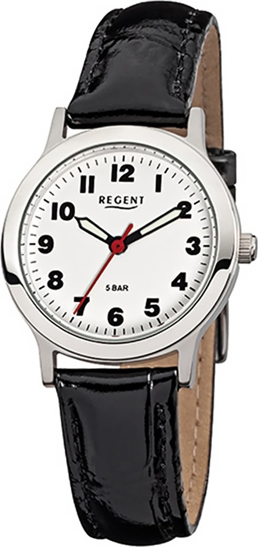 Regent Leather Ladies Watch F-826 Quartz Watch Strap Black D2URF826