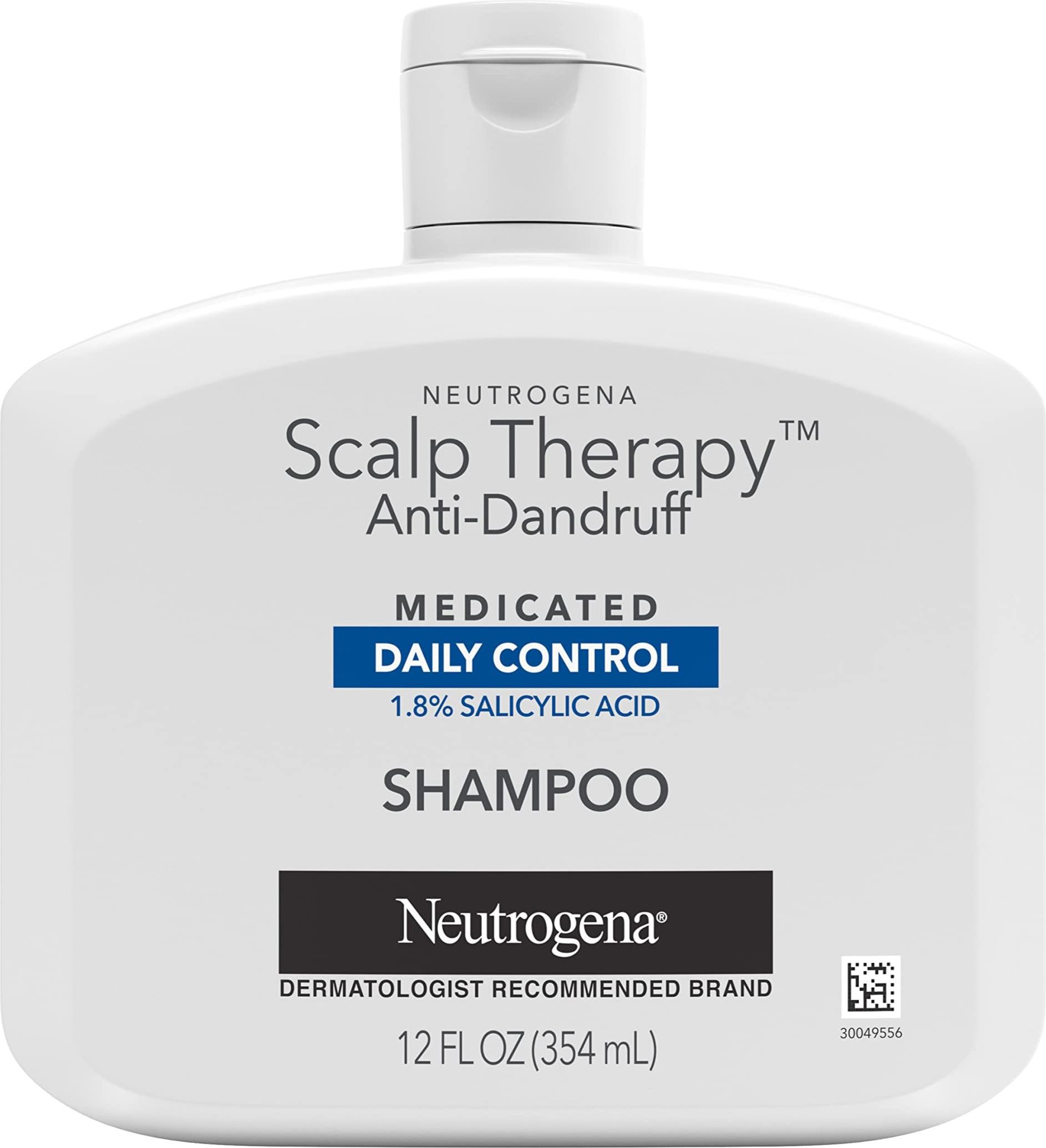 Shampoo, Neutrogena, Medizinisch, Tägliche Kontrolle, gegen Juckreiz und Schuppen, mit Salicylsäure 1,8%, 354ml