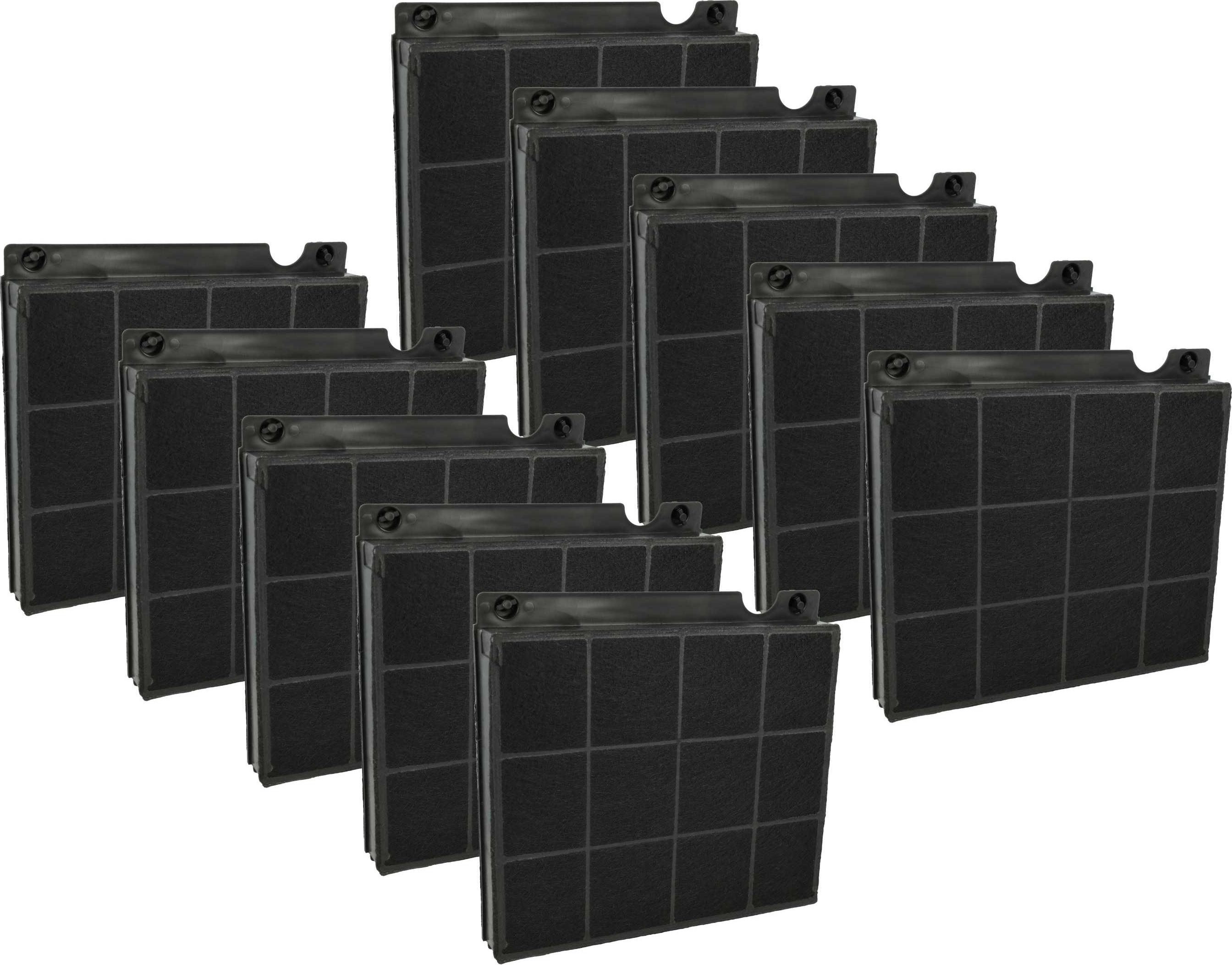 vhbw 10x Aktivkohlefilter kompatibel mit Elica FLATGLASSIX/A/90, FLATGLASSIXA/60, FLATGLASSIXA/90, FLATGLASSM20P4T3V Dunstabzugshaube