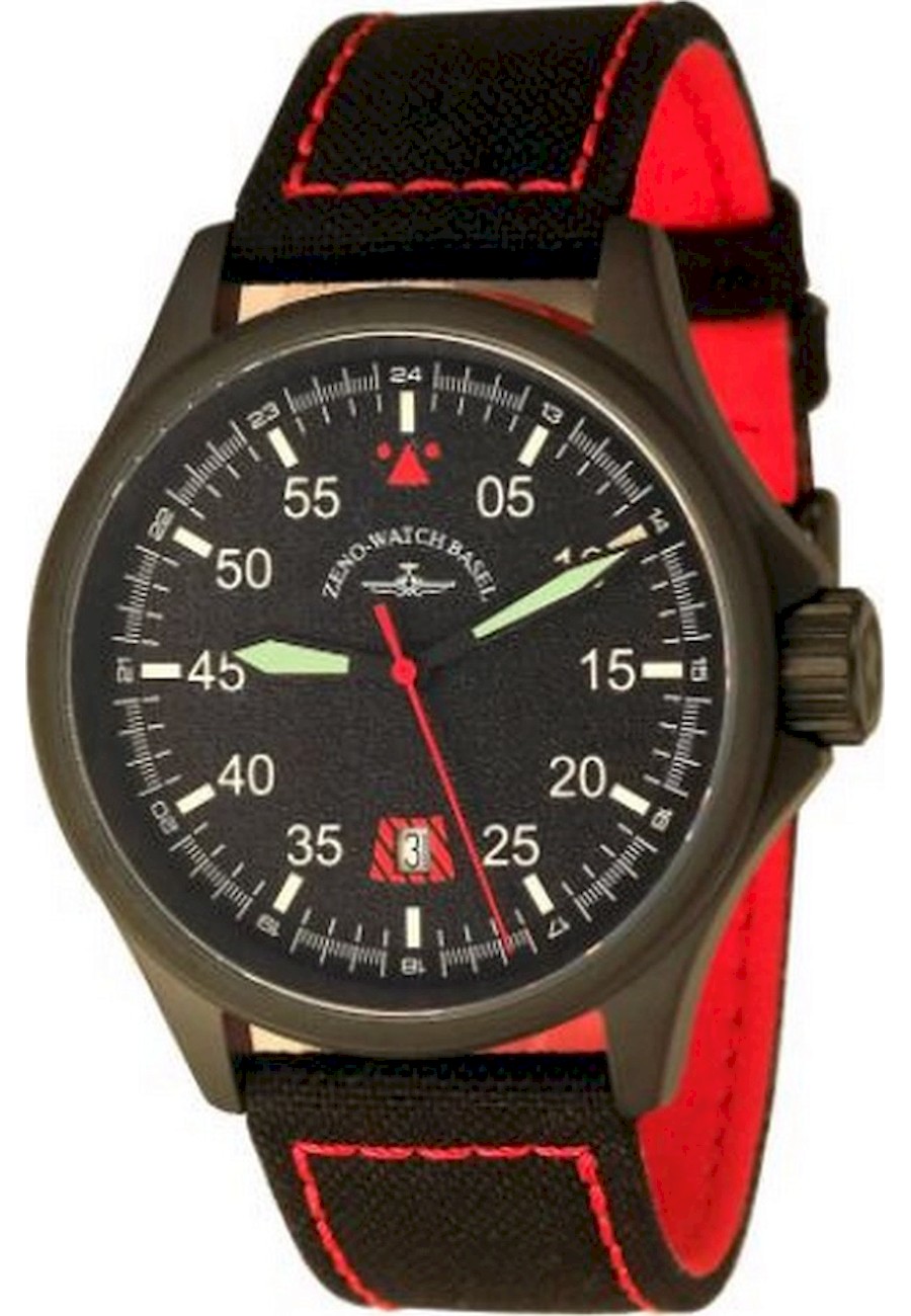 Zeno-Watch - Náramkové hodinky - Pánske - Chrono - Speed Navigator Q červené - 6750Q-a17