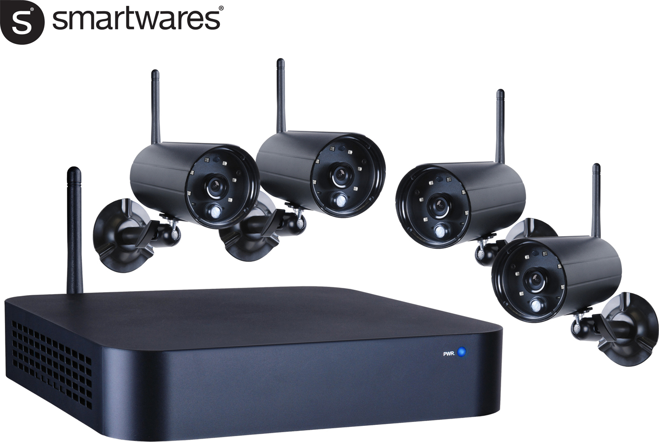 4-kanálový bezdrôtový kamerový bezpečnostný systém, bezdrôtový DVR, vrátane 8 GB SD karty