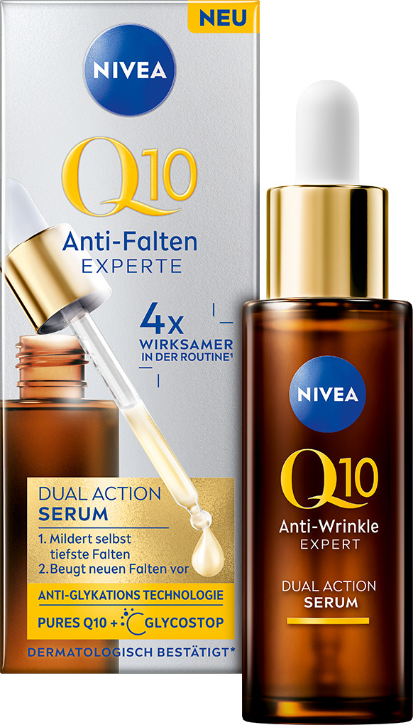 Beiersdorf NIVEA Q10 Anti-Falten Experte Dual Action Serum GLYCOSTOP® glättend 30ml ROlga_226_0,2