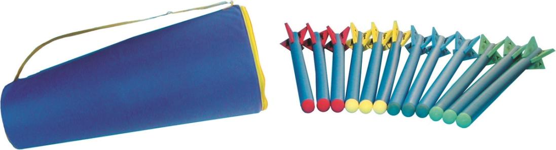 Spordas Schaumstoff Speerwurf Set - 12 Stück mit Tragetasche M213800