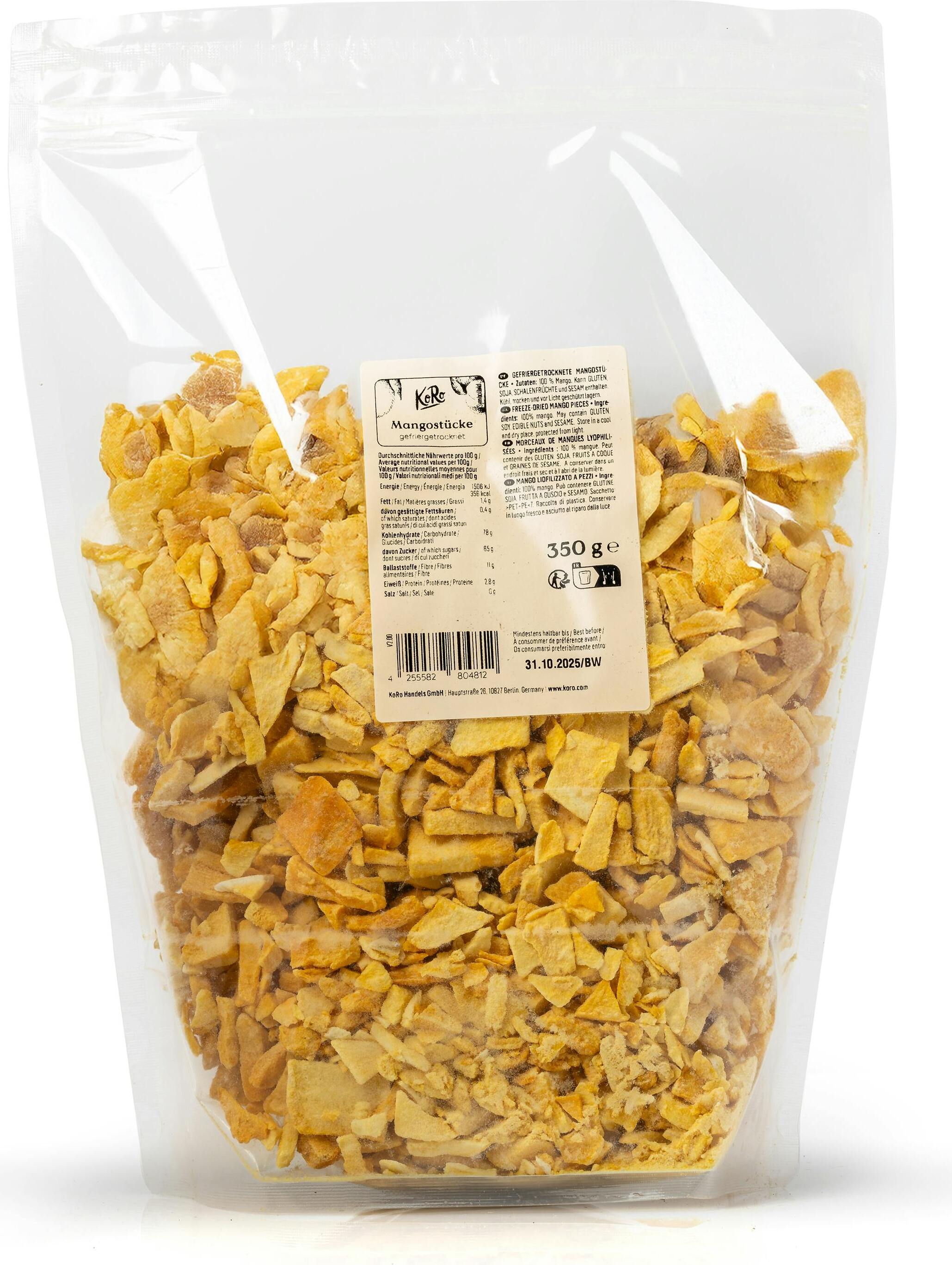 KoRo | Gefriergetrocknete Mangostücke 350 g MANG_029