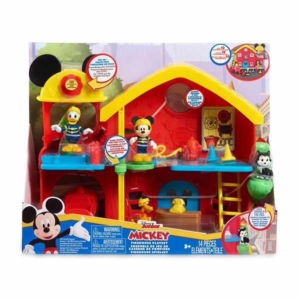 Feuerwehrhaus Mickey Mickey Mouse 14 Teile (40 x 13 x 33 cm) MCC19