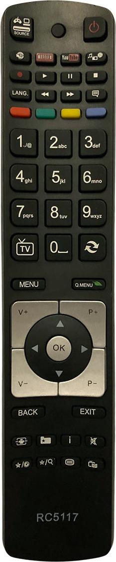 Aurabeam Ersatz TV Fernbedienung für Sharp Hitachi 24HE1510- Hitachi 40HE1511-W Fernseher RC5117-Hitachi 24HE1510- Hitachi 40HE1511-W-CN