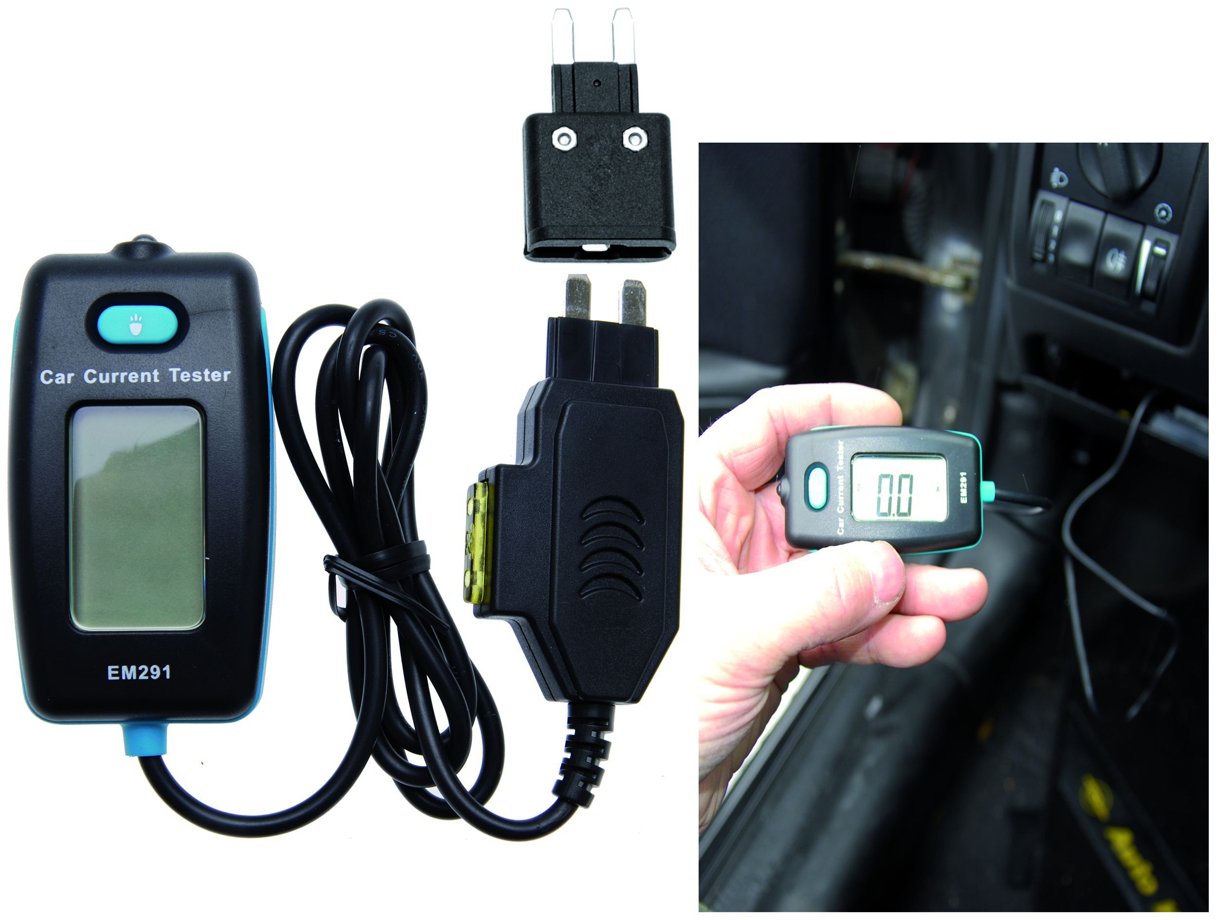 BGS technic BGS 63520 Digitales Amperemeter für Sicherungskontakt