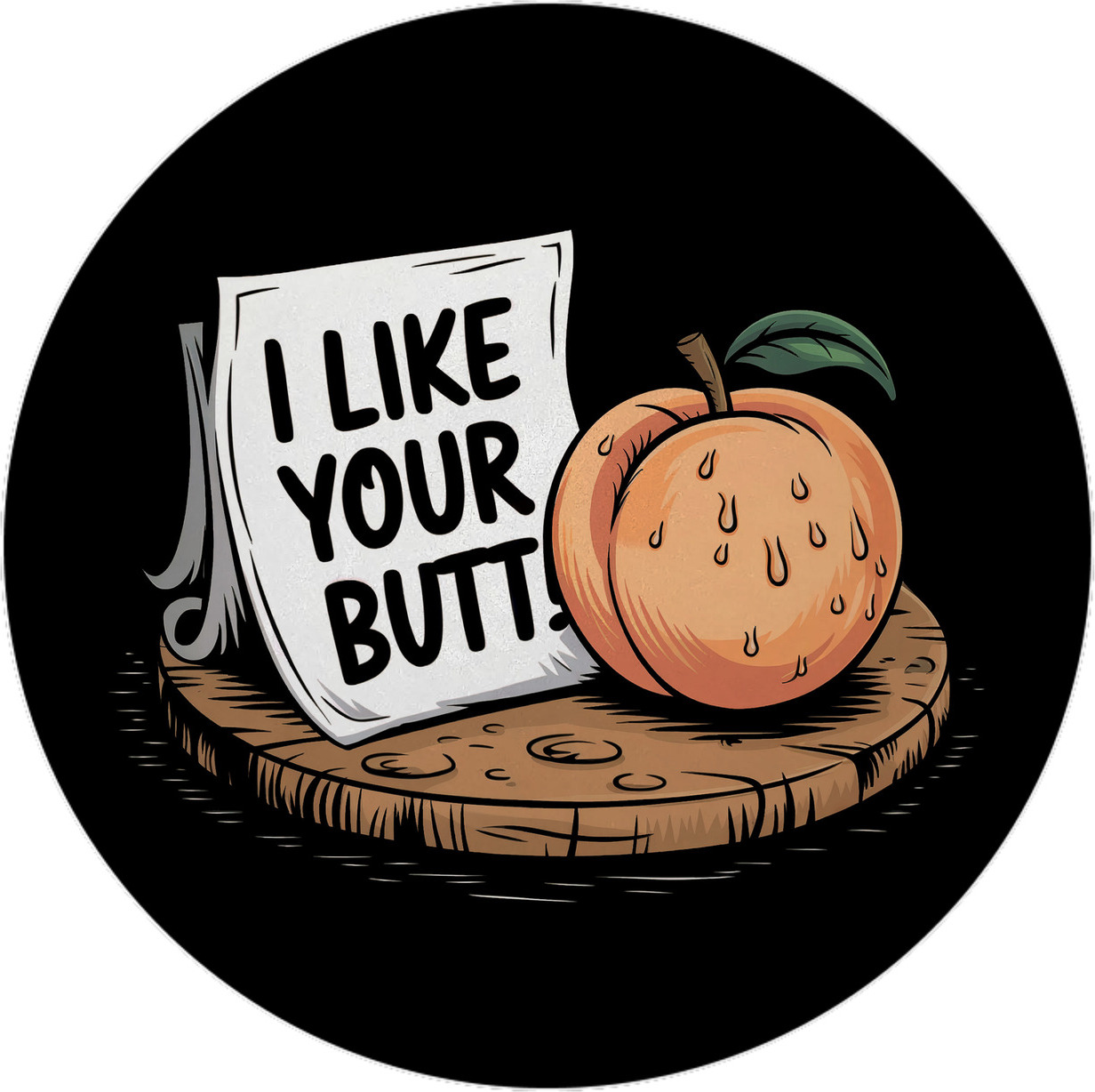 speecheese Pfirsichhintern - I Like Your Butt Magnet mit Flaschenöffner