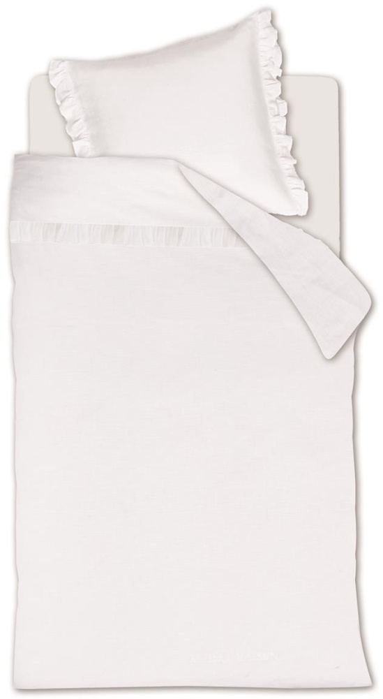 Rivièra Maison Bettwäsche Calmness_White_DE_UV_135x200 135 x 200 cm + 1x 80 x 80 cm 1 Bettbezug, 1 Kissenbezug