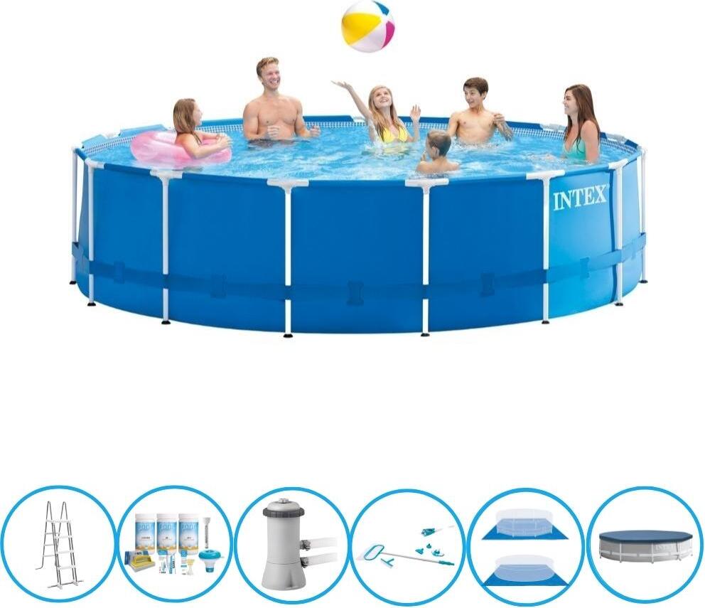 Kovový rám bazéna Intex - vrátane príslušenstva - 457x122 cm