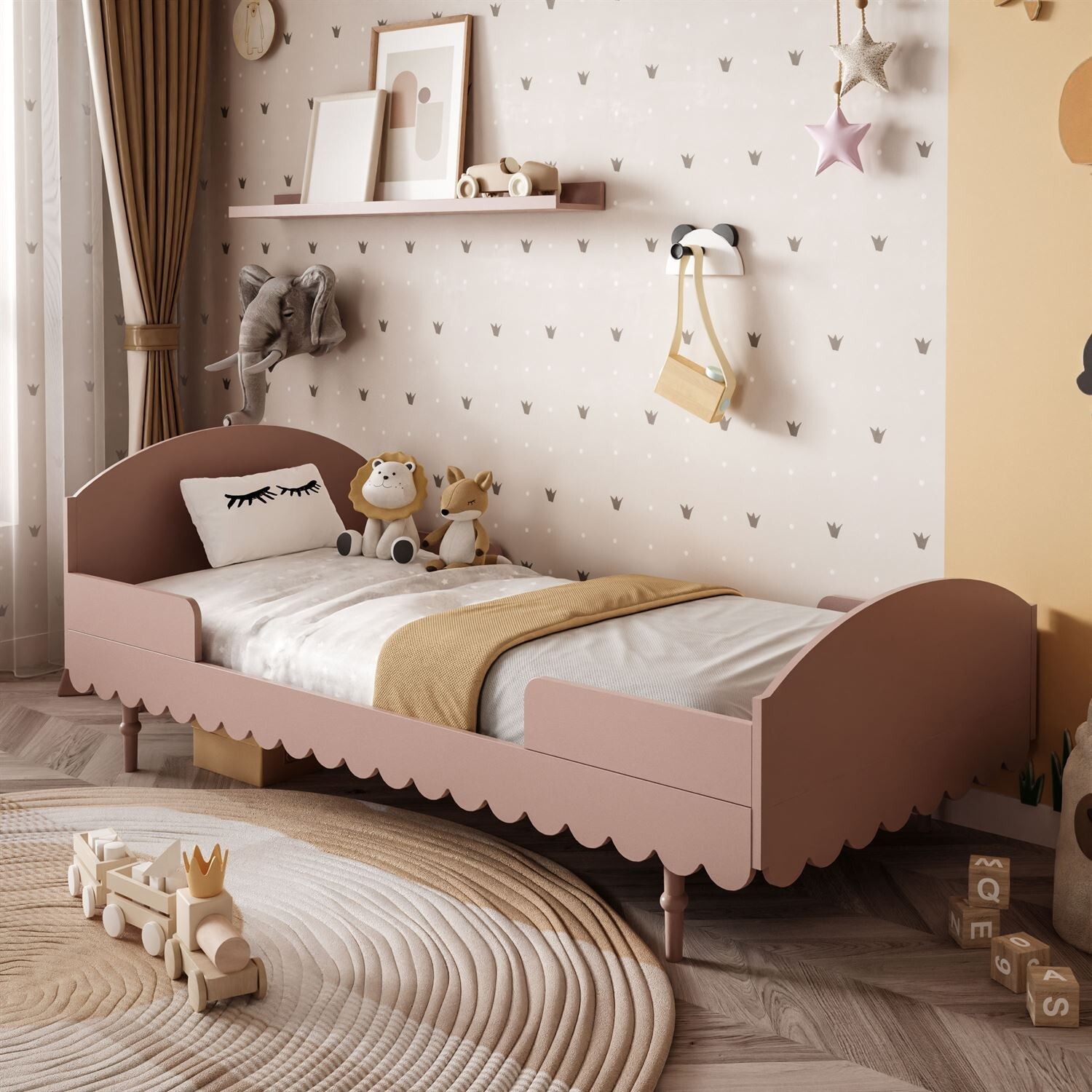 Lookway BABUSHKA Kinderbett 90 x 200 cm, rosa WOD00070