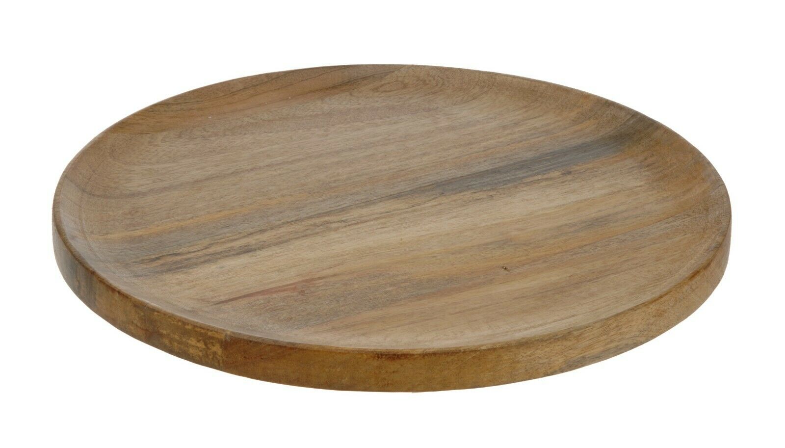 Holz Deko Schale mit Wirbel Muster Tischdeko Teller rund Holzschale Ø 40 cm