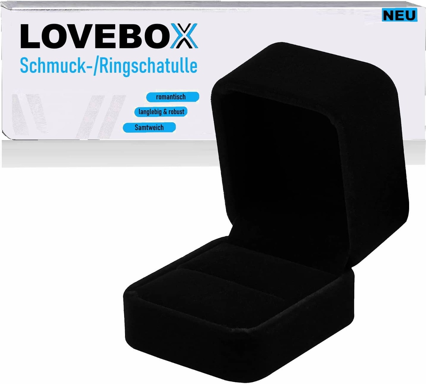 Acquista Scatola per anelli Scatola porta anelli in legno Fodera morbida Custodia per doppio anello per proposta di fidanzamento Matrimonio in Italia a partire da 5.99