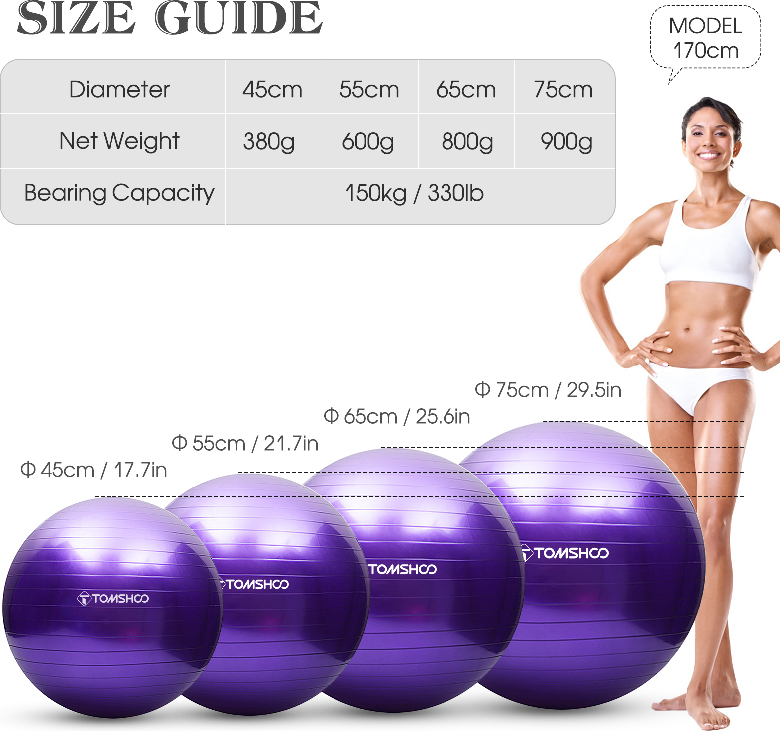 Gistuch Yoga Ball Explosionssicherer Fitness Balance Ball mit Luftpumpe für Pilates Yoga