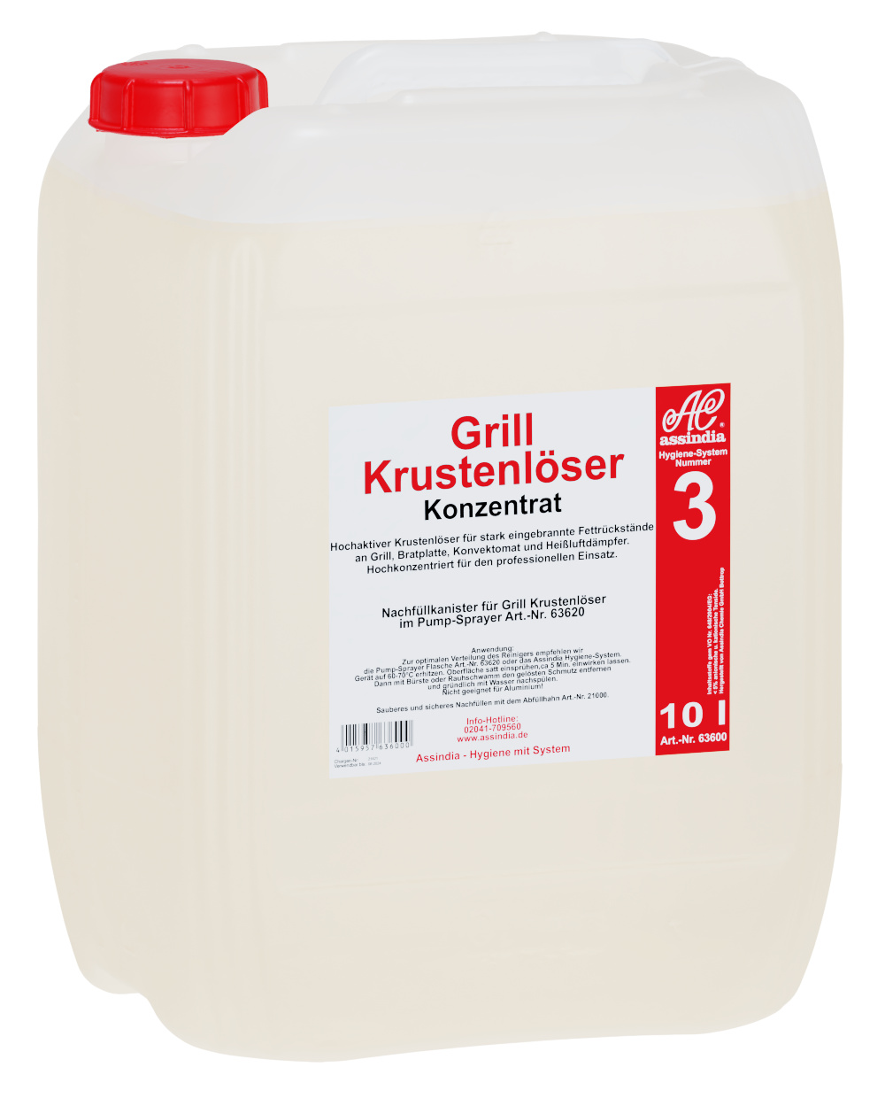 Assindia Chemie GmbH Grill Krustenlöser 10l Kanister (inkl. gesetzl. Gefahrgutzuschlag) 63600