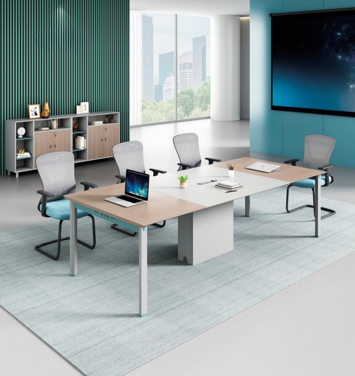 AEA Büro Einrichtung Konferenztisch Meeting Table mit Regal Komplette Einrichtung