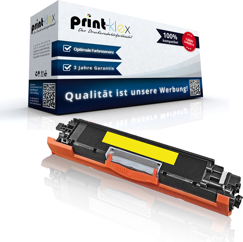 Print-Klex GmbH & Co.KG Kompatible Tonerkartusche für HP TopShot LaserJet Pro M 275 a TopShot LaserJet Pro M 275 nw TopShot LaserJet Pro M 275 s CE312A 126A Gelb Yellow - Eco Office Serie AMH-HPCE310AA148