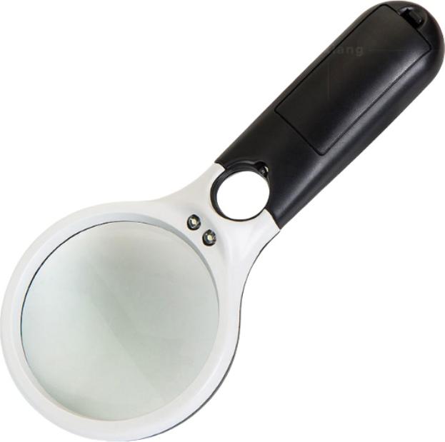 INF 3x LED Handlupe - Ideal zum Lesen, Schmuckbegutachtung und Basteln 391178