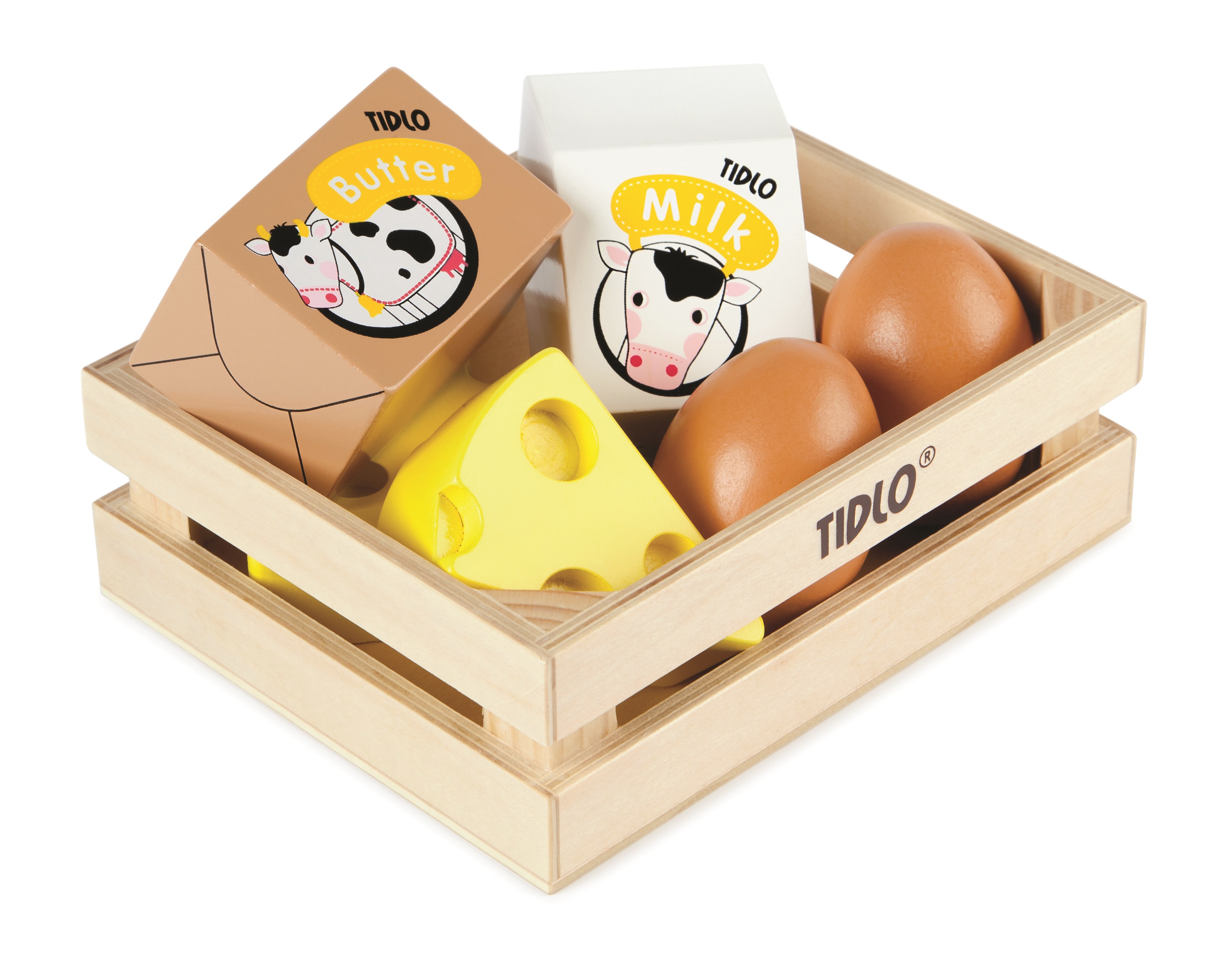 RAPPA Tidlo Holzkiste mit Milchprodukten T0103