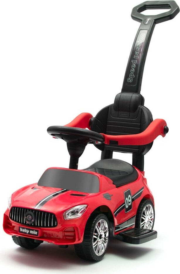 Baby Mix RACER Red - Kinderwippe mit Sound und Führungsstange