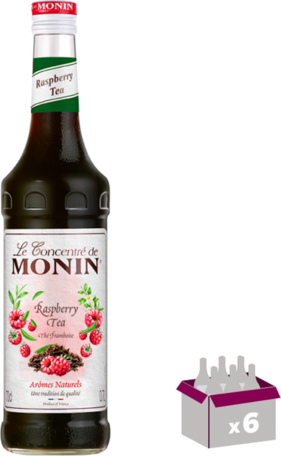 Lot de 6 Sirop Monin - Thé framboise - 70cL