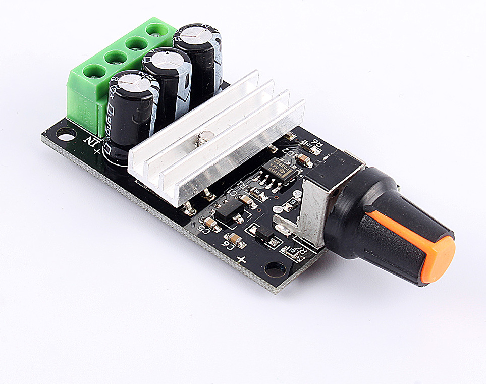 Cocosity DC6-28V 3A Variable Motordrehzahl PWM Einstellbarer Regler Controller Schalter+Knopf