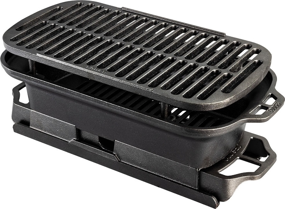 GRILLFASS Gusseisen Tischgrill Standgrill Kohle BBQ