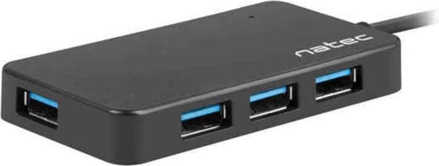 USB hub Natec USB 3.0 Hub Silkworm 4-portový čierny USB-C