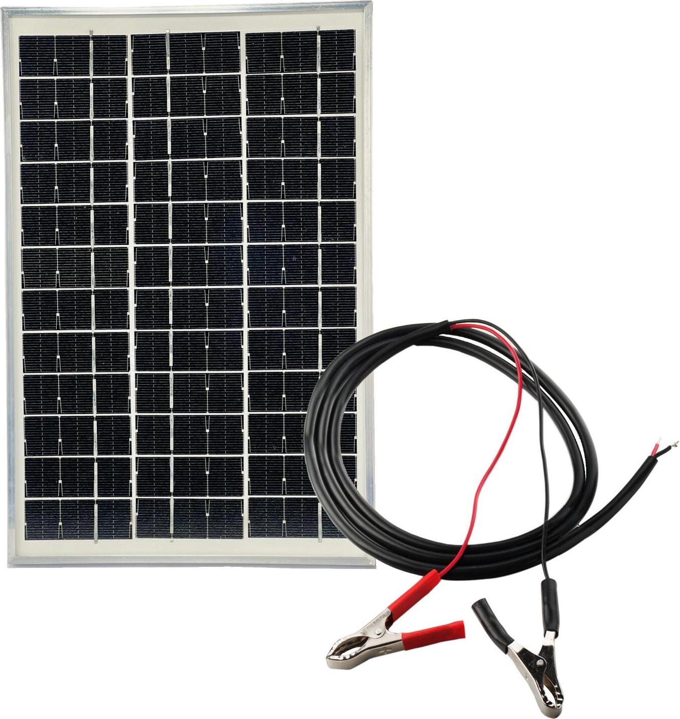 edi-tronic Solarmodul 10W Solarpanel Solarzelle 12V P10 mit Kabel