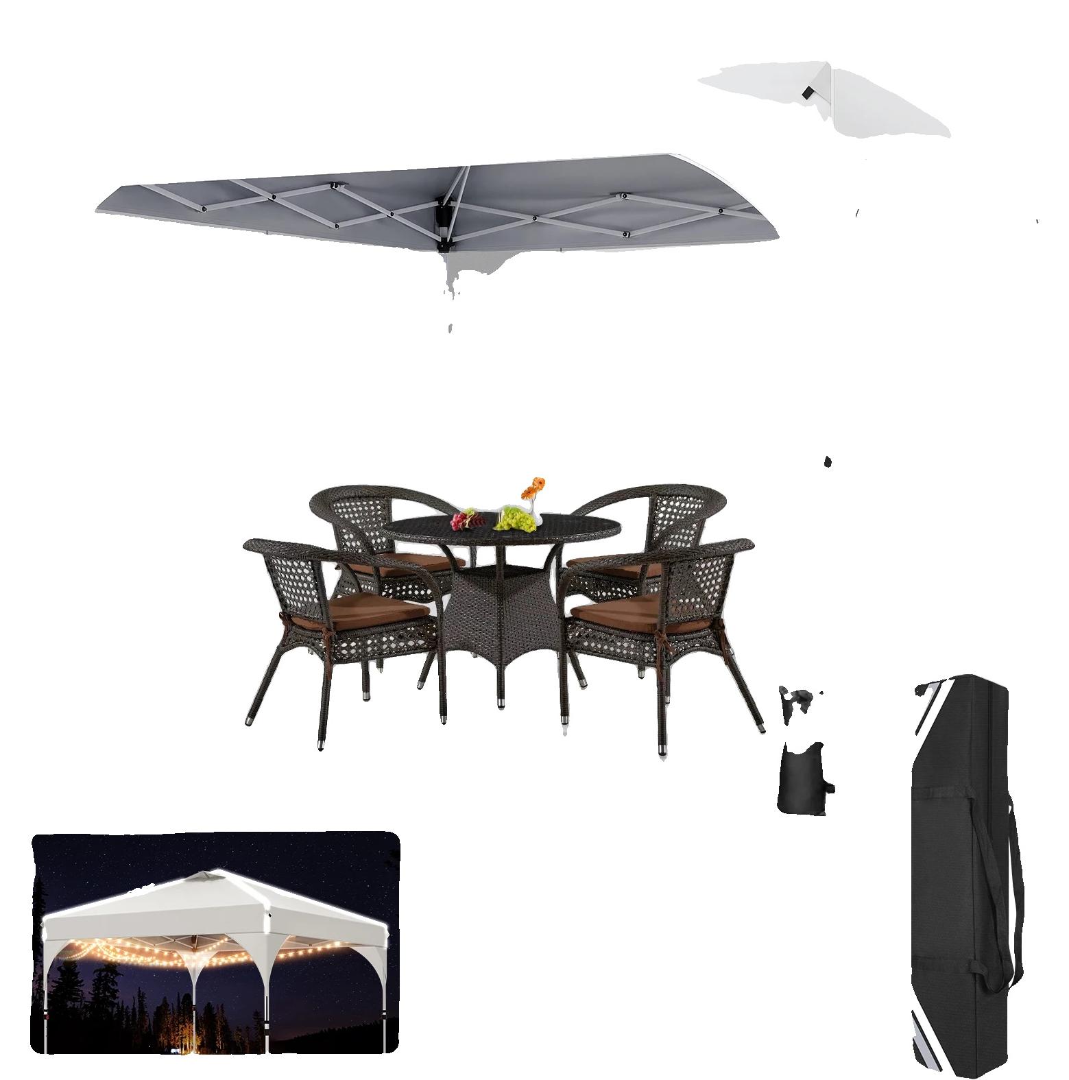 Pavillon, wasserdichtes Gewebe, UV-Schutz, WEISS