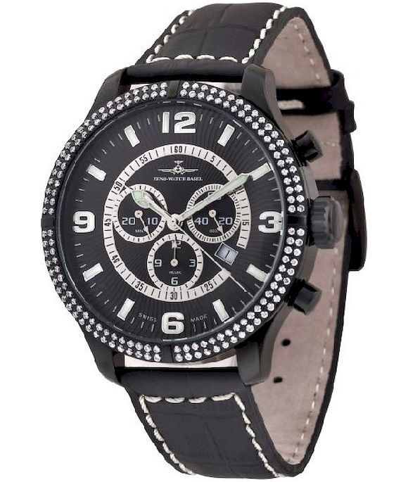 Zeno-Watch - Náramkové hodinky - Pánske - OS Retro Chrono Parisienne - 8830Q-bk-h1