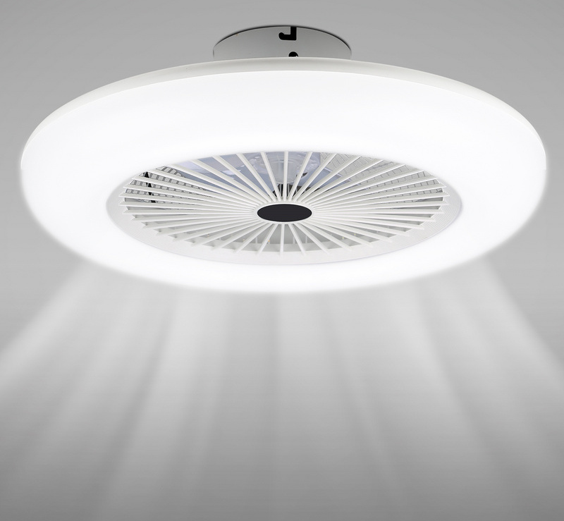 SWANEW Deckenventilator 80w Fernbedienung Timer Dimmbar LED Dimmbar Deckenleuchte Ventilator Für Wohnzimmer Runden