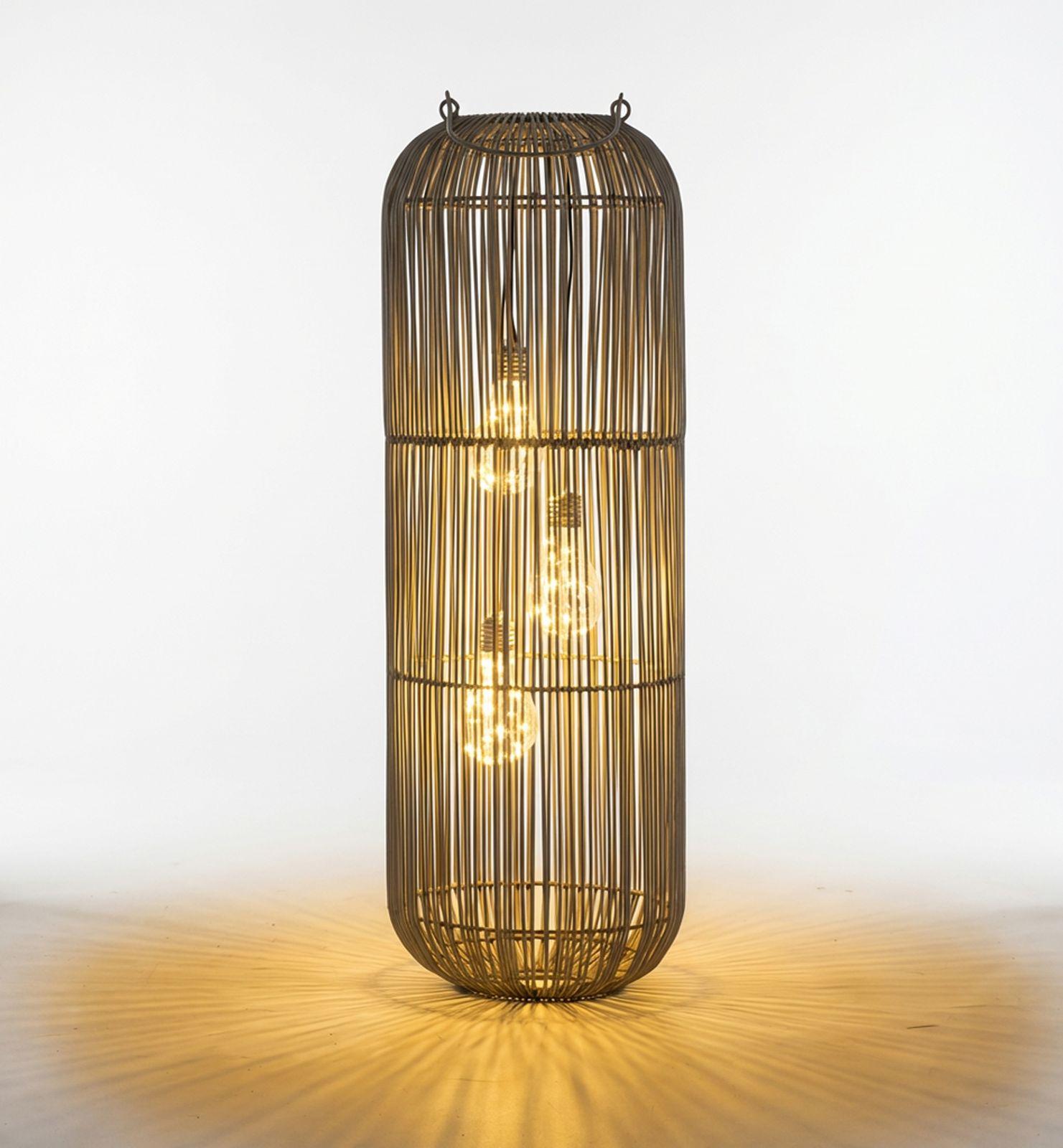 Formano Solar-Laterne Außen – Rattan-Look, 45 Cm, 3 LED-Birnen, Dämmerungssensor, IP44, Bis 8h Leuchtdauer, Für Balkon & Terrasse Balkonbeleuchtung Solar