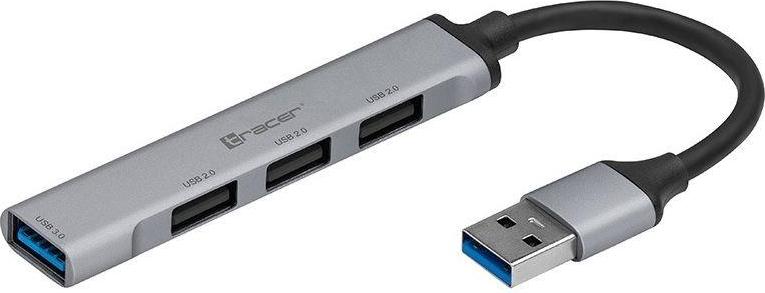 Tracer TRACER USB 3.0. 4 port hub. 1x3.0 3x2.0 TRAPOD47000