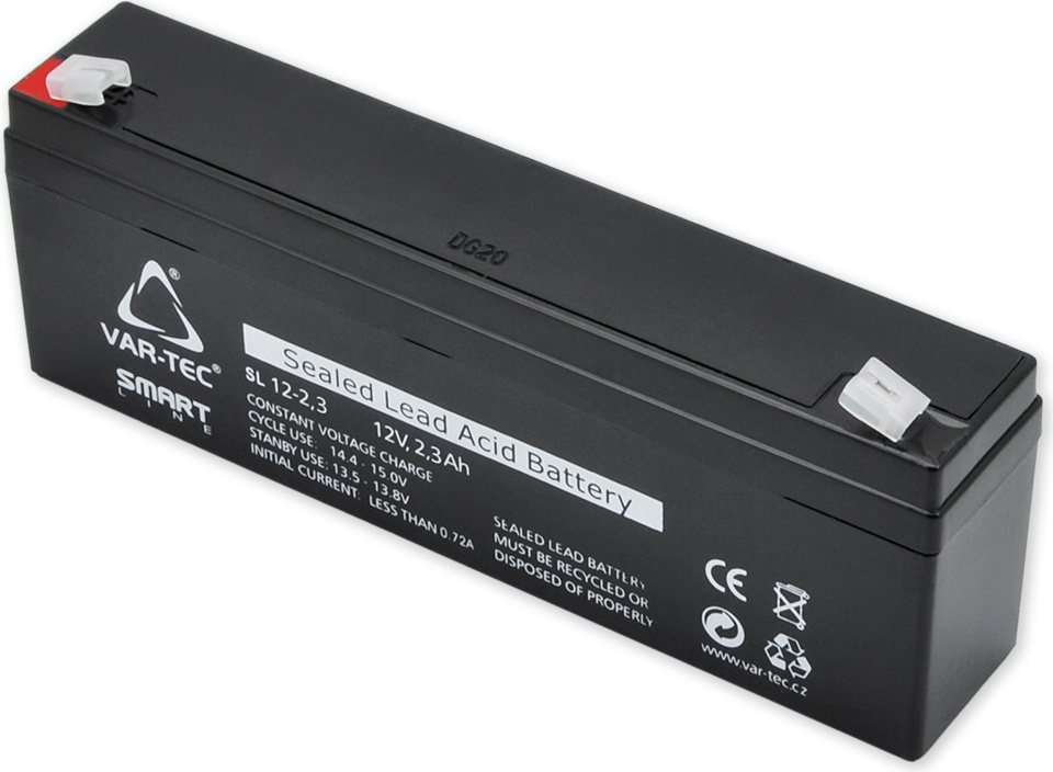 VAR-TEC Smart Line 12V/2,3Ah - Batterie SL12-2,3, Lebensdauer 3-5 Jahre