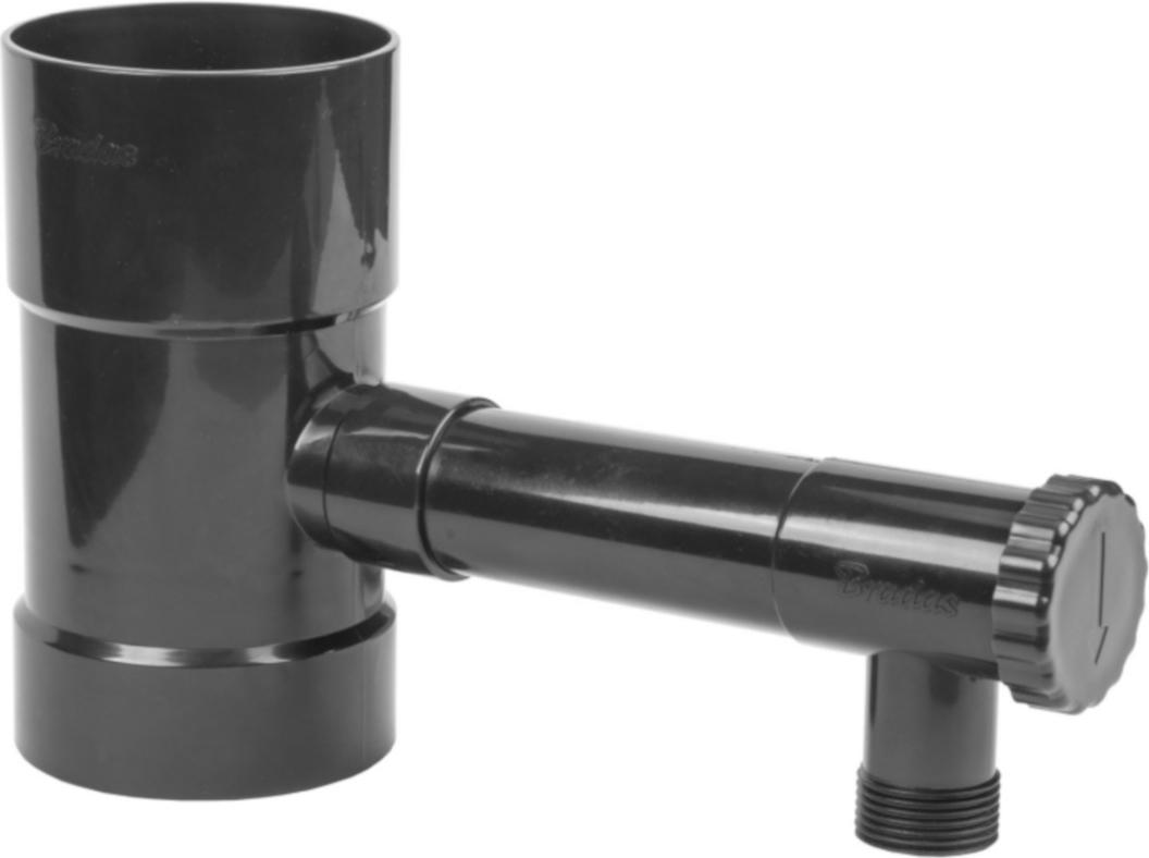 Regenwassersammler, Regensammler mit Ventil, BRADAS 100mm, Anthrazit IBCLZ1-100-DGY