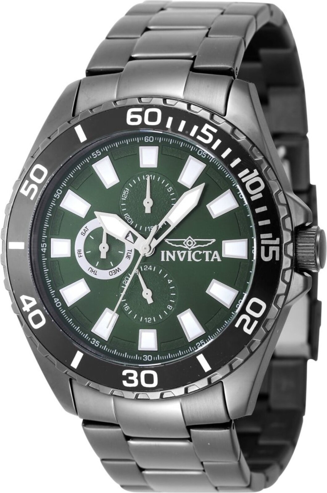 Invicta Pro Diver 29930 Pánske Hodinky - Quartz Hnutie - Nerezová Oceľ so Zeleným Ciferníkom - 46 mm