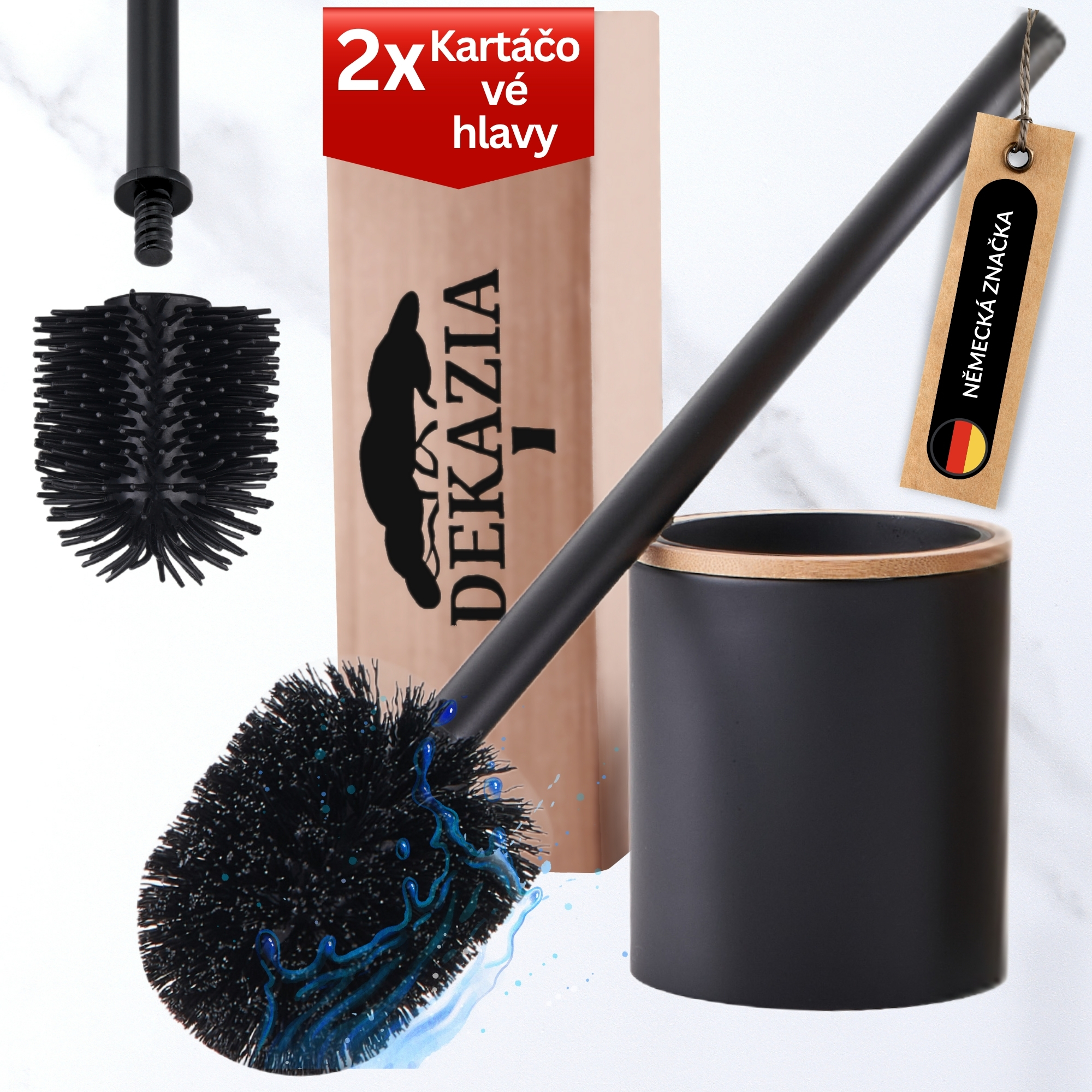 Brosse Wc Antibactérienne Hygiénique - Brosse De Toilette À Manche Long (8 X 35 Cm) (Bois)[H1454 Brosse Wc Antibactérienne Hygiénique - Brosse De Toilette À Manche Long (8 X 35 Cm) (Bois)[H1454