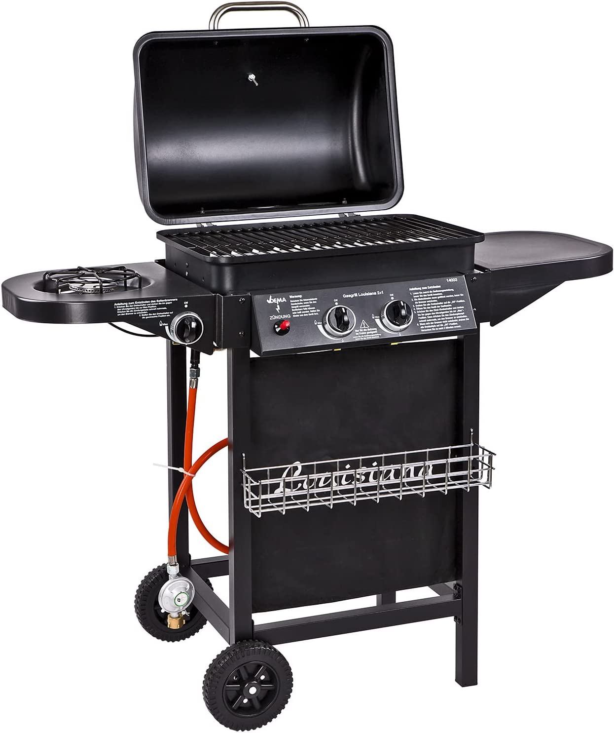 Plynový gril Plynový gril Gril vozík Gril BBQ 3 plamene 8,7 kW 108x50x95 cm