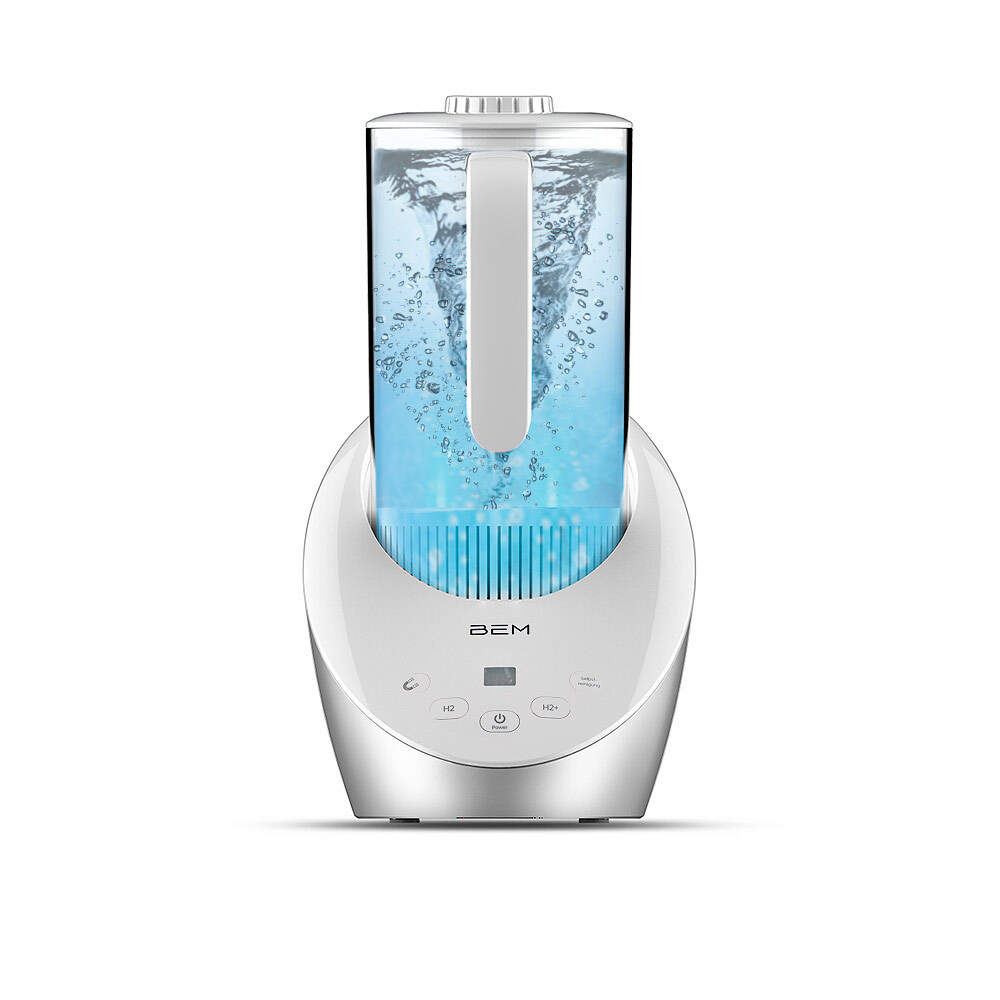 BEM Tornado Hydrogenkanne Wasserstoffaufbereiter für Trinkwasser 1500ml, Wasserstoffwasser, H2-Ionen, Wasserstoffgenerator mit Sauerstoffanreicherung