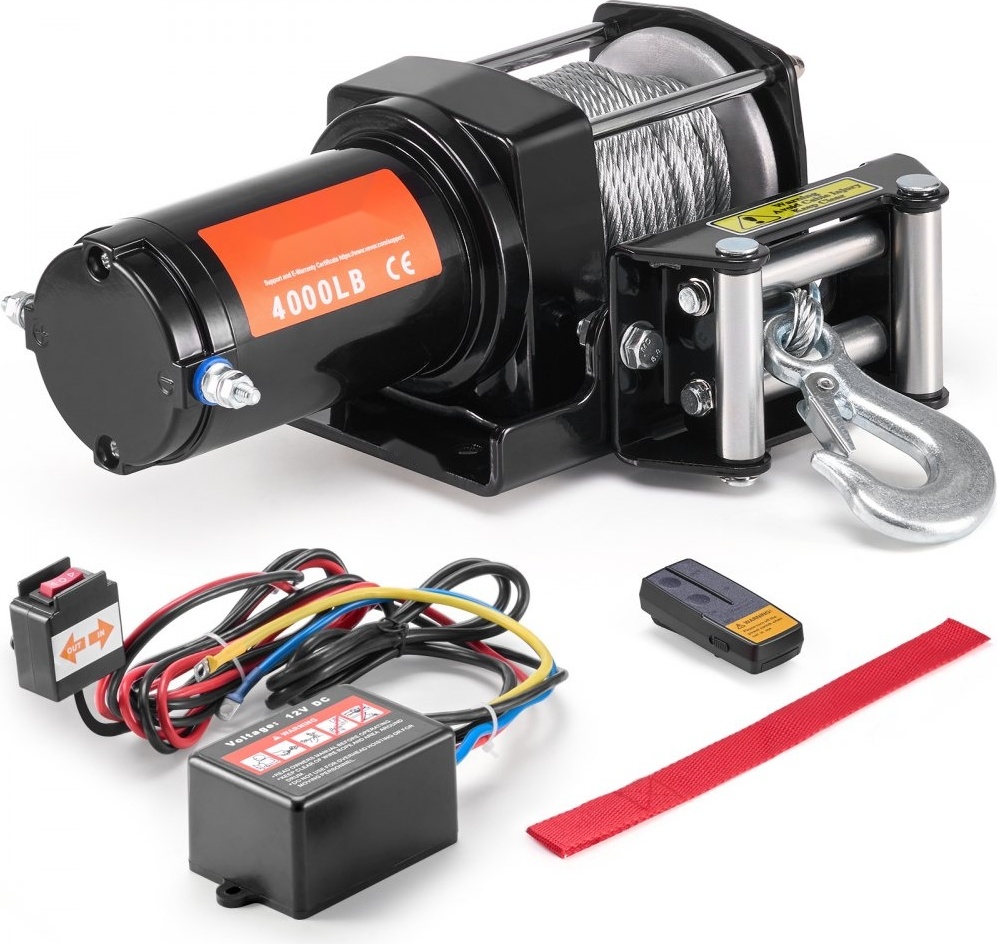 StarTech Elektrische Seilwinde 12V - 1814 kg Elektrowinde - Motorwinde für Offroad - IP55 Schutzklasse - ideale Seilwinde für Geländewagen ATVGSSJPYXWXEJRPBV9