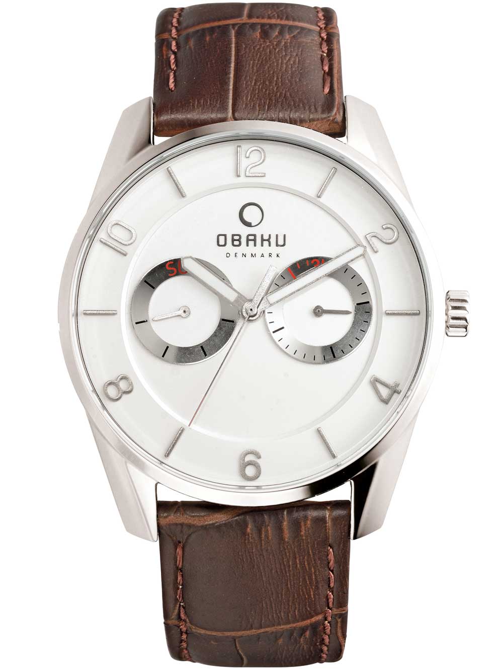 Obaku Uhr Herren Armbanduhr V171GMCIRN Leder braun