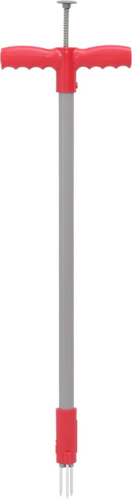 vidaXL Unkrautstecher Rot und Grau 93,5 cm Pulverbeschichteter Stahl 364821