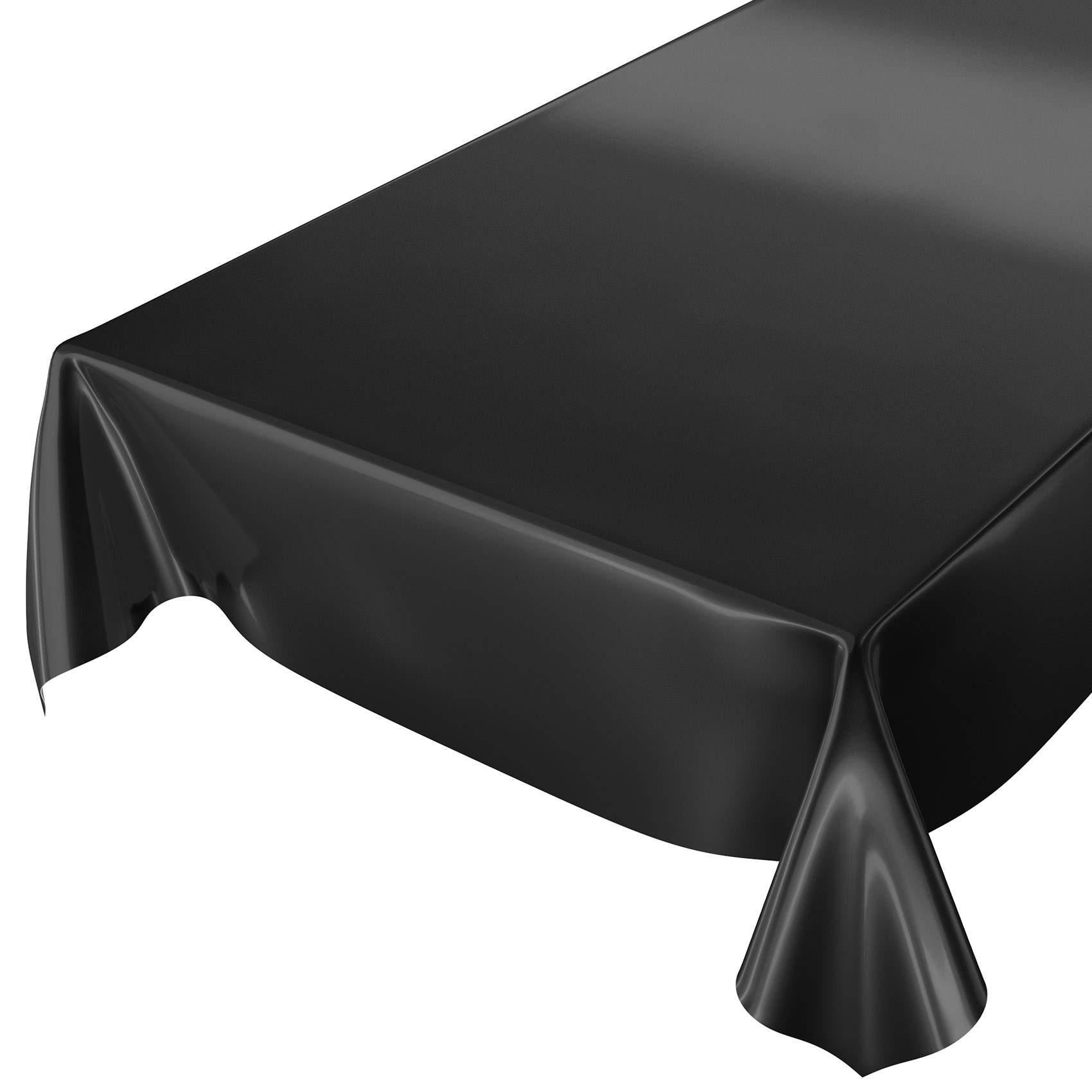 Wachstuch Tischdecke uni 24 unifarben einfarbig schwarz black