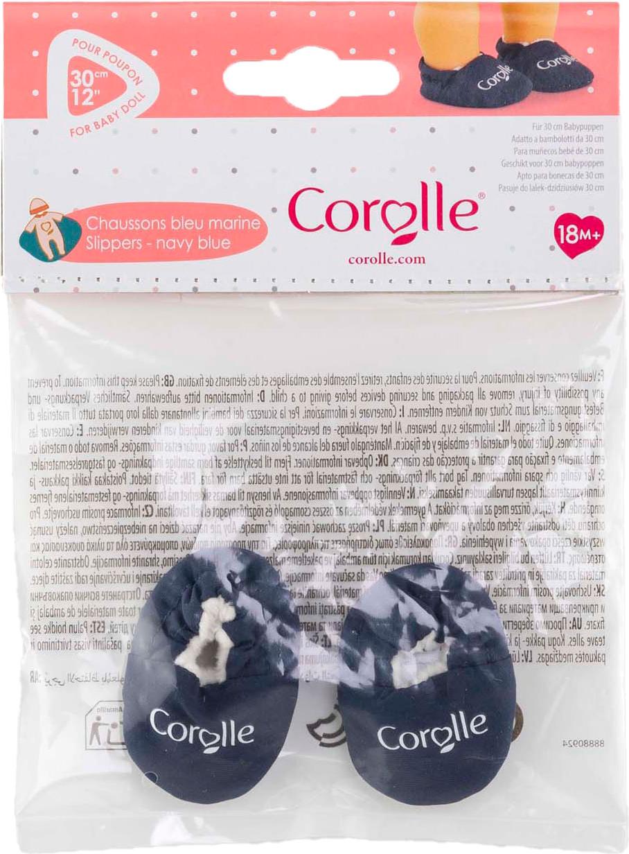 Corolle Babypuppe Hausschuhe marineblau - Puppenkleidung 30cm 5610742