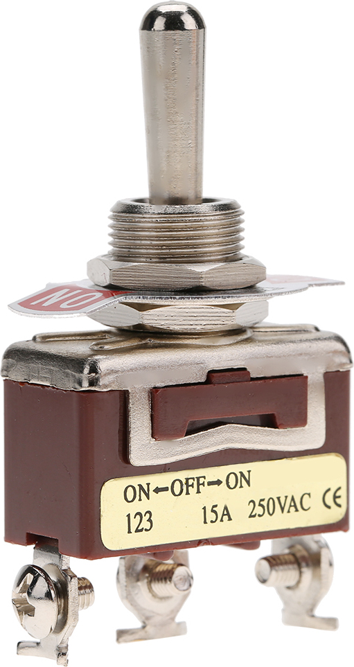 Cocosity Ein-Aus-Ein Momentan-Kippschalter SPDT 3-polig 12mm 15A 250VAC