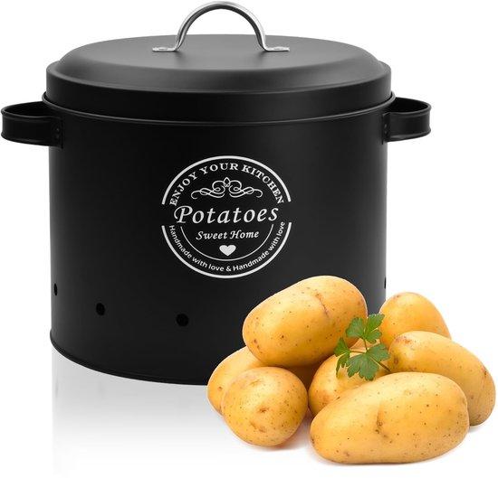 OEM Schwarze Gemüsebox mit Deckel, Metall, Küchenopslag 2026