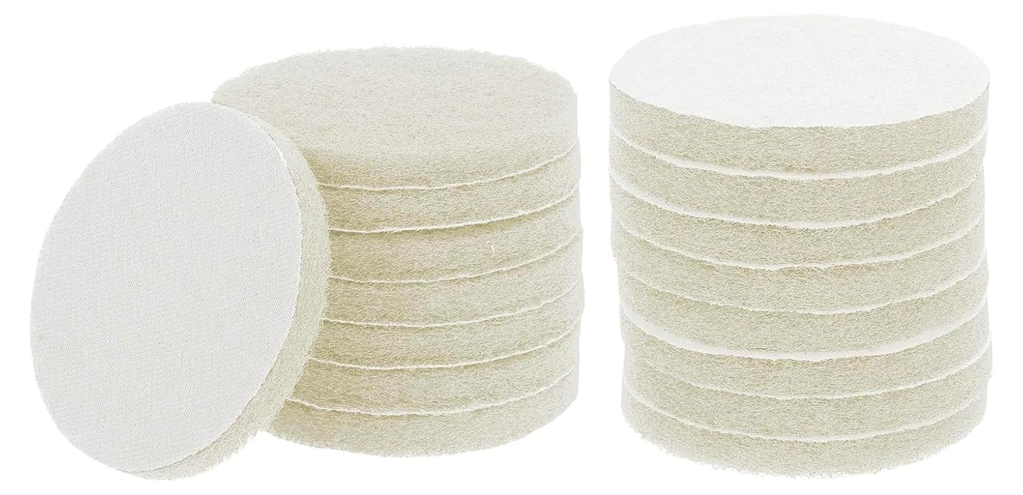 Markenlos Scheuerschwämme mit Körnung 450, 10,2 cm, für Bohrmaschinen, zur Oberflächenbehandlung, Weiß