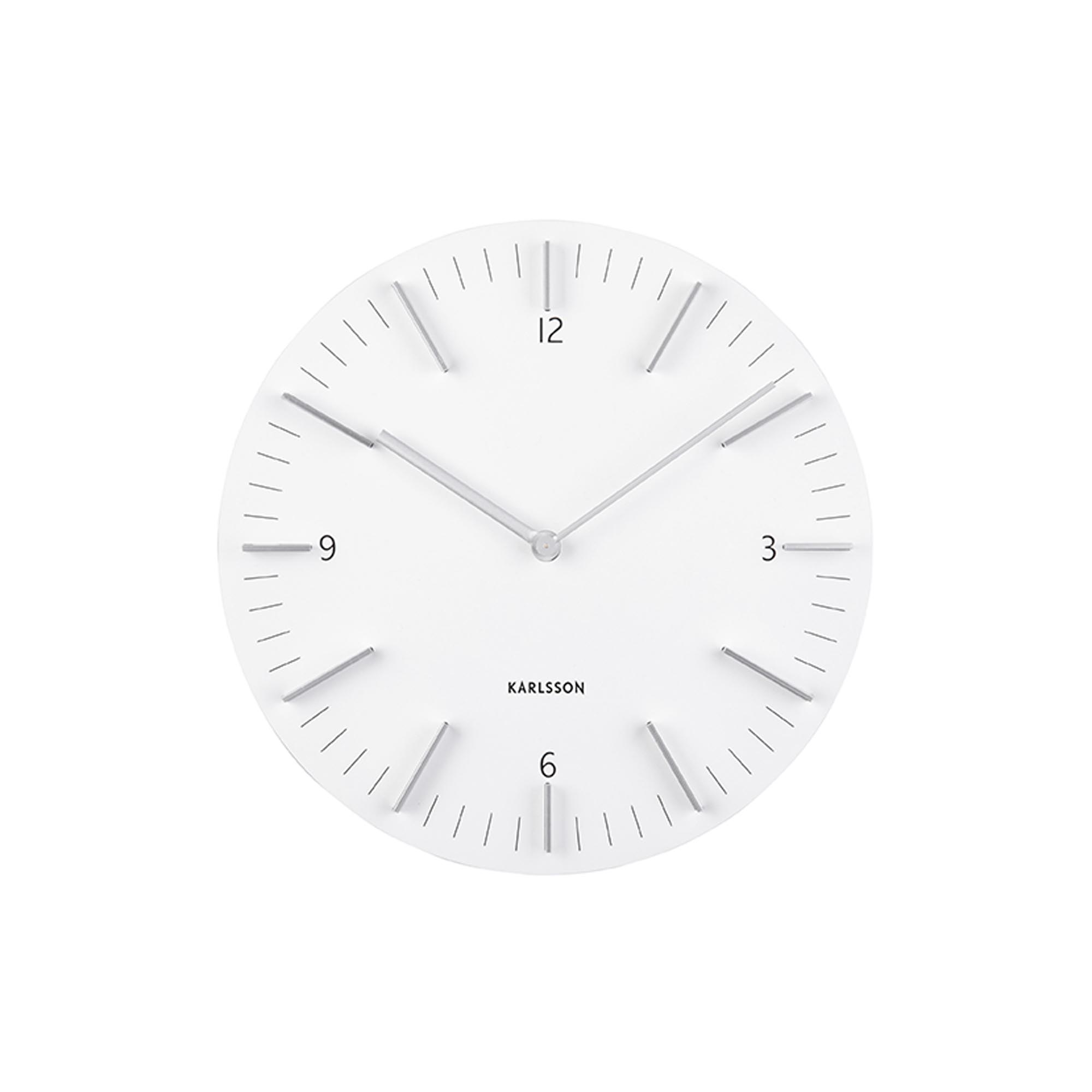Karlsson - Wanduhr Detailliert - Weiß - Ø30cm KA5782WH