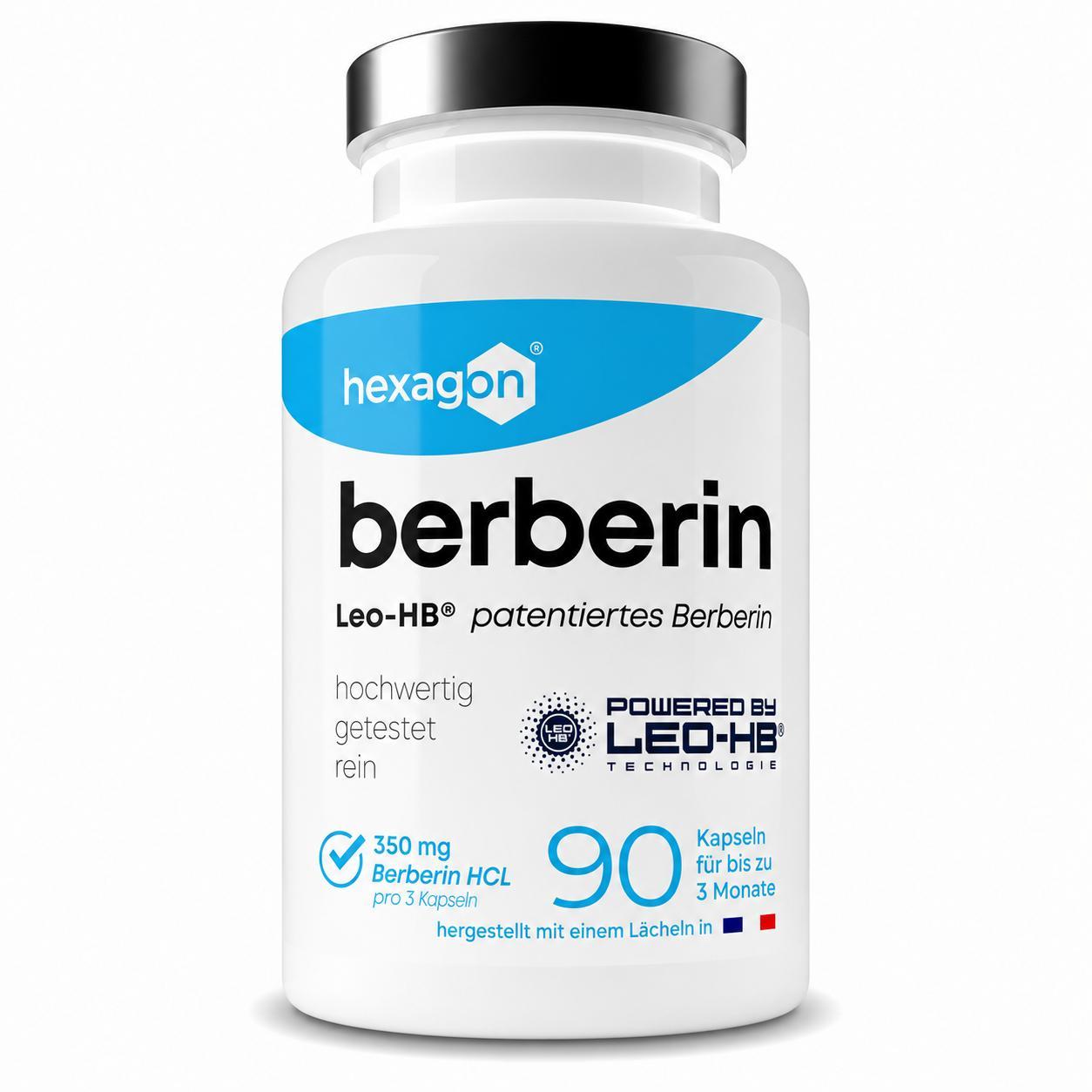 Sonstige BERBERIN - LEO-HB® Patentiert, 4x höhere Bioverfügbarkeit - Bis zu 3 Monate Kur - Berberin HCL - Berberis Aristata - Stoffwechsel & Blutzucker